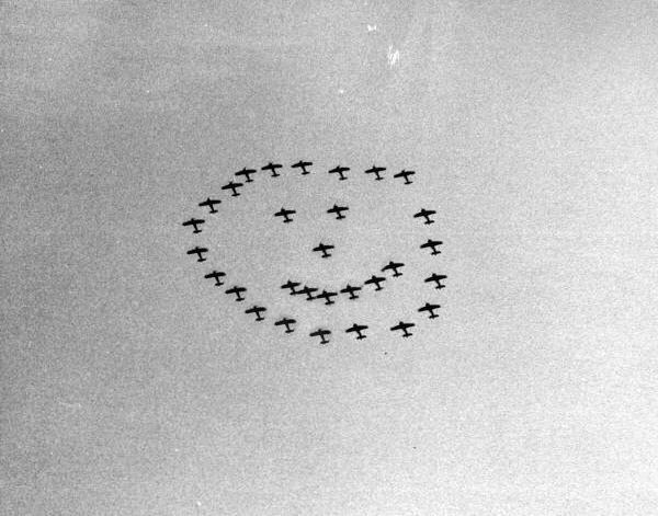 Happy Face Flying Formation