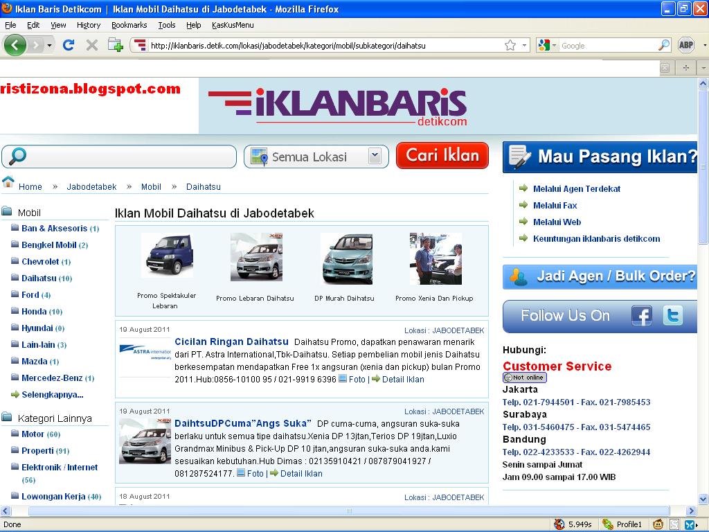 Pasang Iklan Baris Detikcom Via Kliksaya.Com