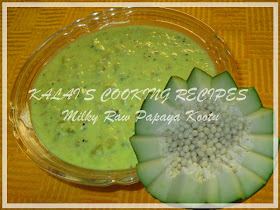 Milky Raw Papaya Kootu