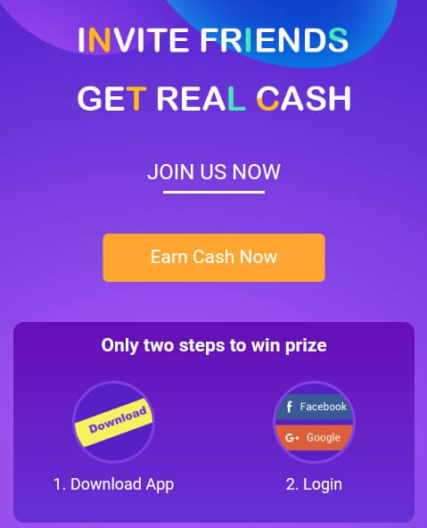 silahkan klik disini dan download aplikasi VeeU dengan cara mengklik "Earn Cash Now".