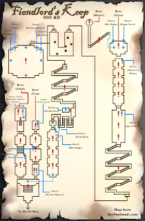 A map of the Fiendlord's Keep / Magus' Castle in Chrono Trigger.