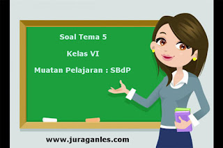 Berikut ini yakni pola latihan Soal Tematik Kelas  Soal Tematik Kelas 6 Tema 5 Kompetensi Dasar SBdP dan Kunci Jawaban