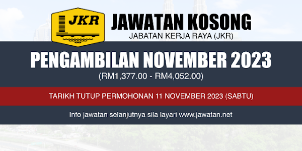 Jawatan Kosong Jabatan Kerja Raya (JKR) 2023