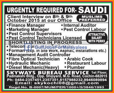 Attractive salary for KSA