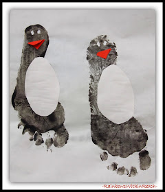 Penguins from Painted Footprints via RainbowsWithinReach