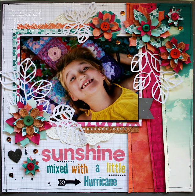 Sunshine layout by Bernii Miller using the Forever Young collection.