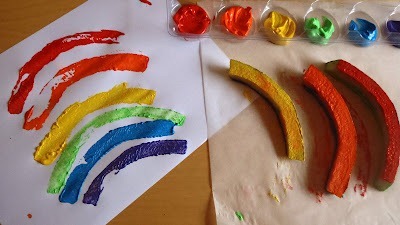 Watermelon Rind Rainbows from A Little Learning for Two
