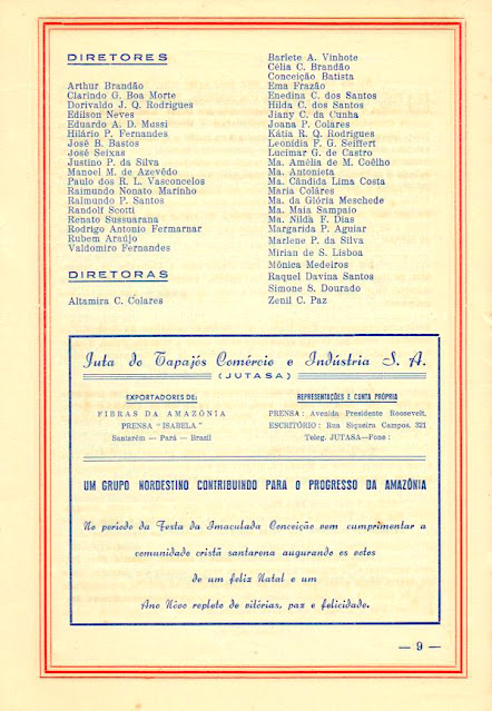 PROGRAMA DA FESTA DE NOSSA SENHORA DA CONCEIÇÃO - 1970 - PAG 9