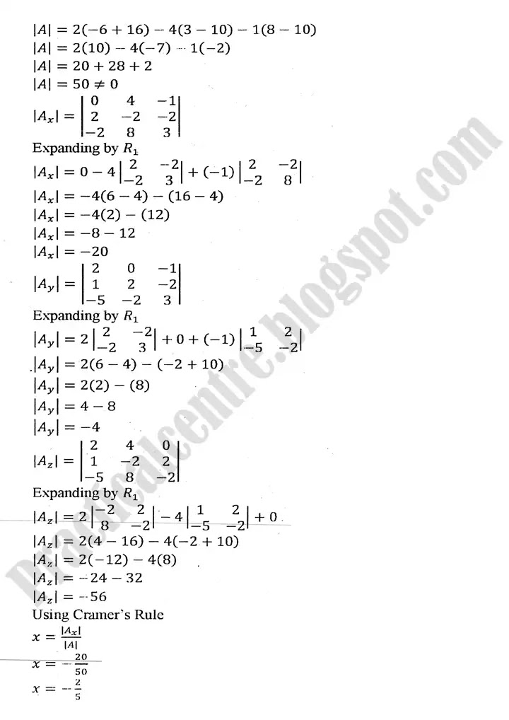 matrices-and-determinants-review-exercise-2-11