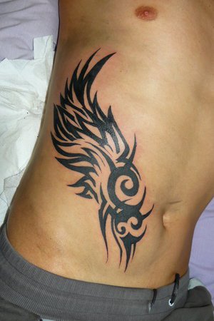 These are Single Wing Tribal Tattoos these types of Tattoo Designs are 