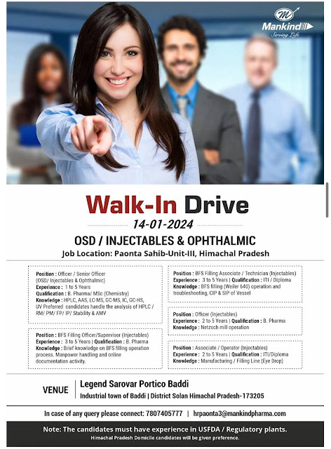 Mankind Walk-In Drive For OSD/ Injectables & Ophthalmic - Multiple Opening