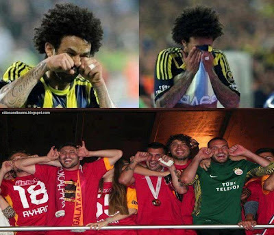 Champion Galatasaray Footballers Teasing Cristian Baroni