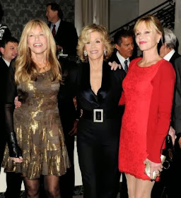 (L-R) Singer Carly Simon, actresses Jane Fonda and Melanie Griffith