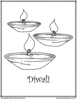 Online Free Diwali Coloring Pages