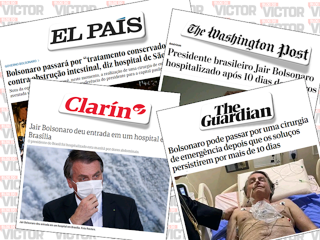 Internação às pressas de Bolsonaro é destaque na imprensa internacional