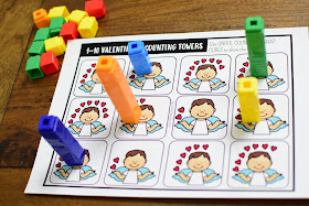 Valentine's Day-Themed Math Resource: Counting Towers