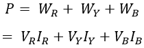 Three Wattmeter Method