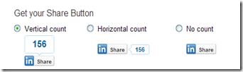 Linkedin Share buttons