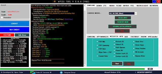 Apizu Tool V4.1.5 – Samsung FRP & MDM Remover Free