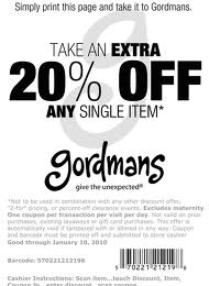 gordmans coupons 2018