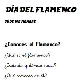 El Flamenco en la Escuela. 16 de Noviembre Día del Flamenco Partituras y Fichas para Colorear. Actividades, Partituras de Alegrías y Sevillanas con Notas, Palmas y Bombo a 3 tiempos