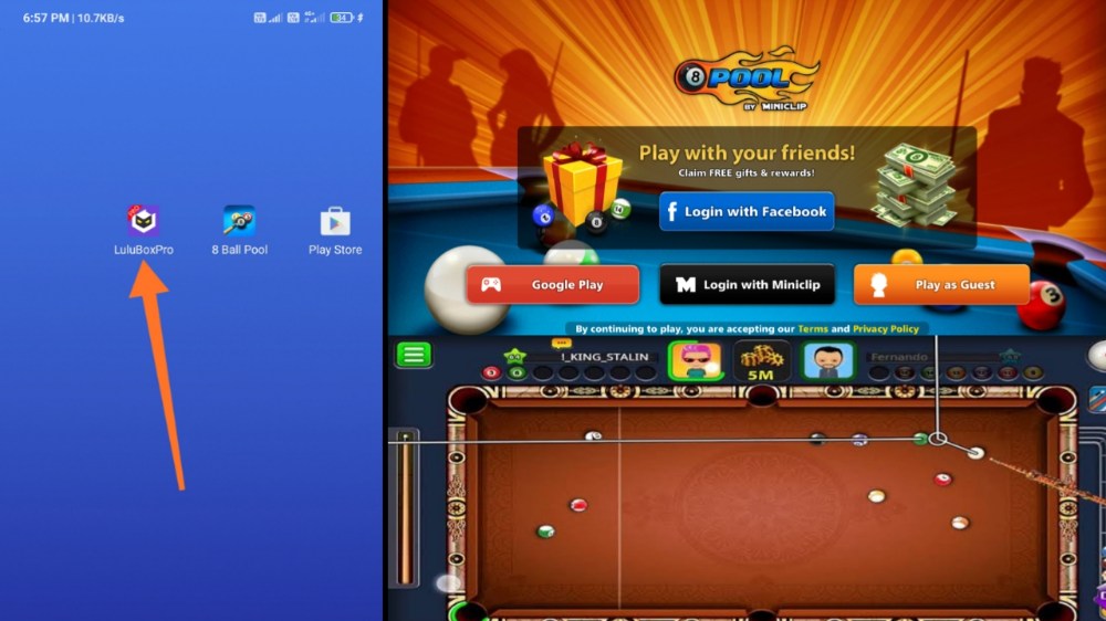Lulubox 8 Ball Pool facebook login problem solved kaise kare new trick