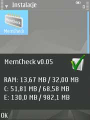 MemCheck for Series 60 3 rd edition