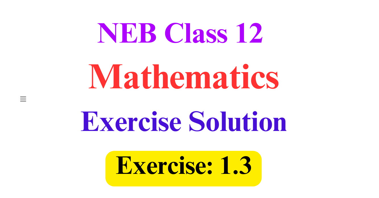 Permutation & Combination - Exercise 1.3 : Class 12 Math