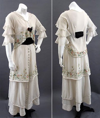 Beaded Cotton Gauze dress from Louisville, KY, circa 1914 - 1916 by ...