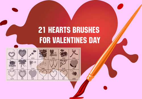 21 hearts brushes for valentines day this set of valentine clip art ...