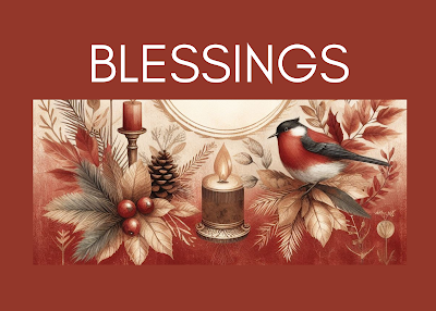Blessings Greeting Cards | Printable | Instant Download | Vintage Rustic Watercolor Foliage Pastels Elegant Design