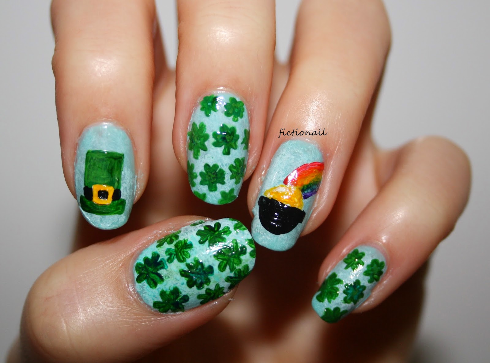 ehmkay nails: Happy St. Patrick's Day Nails! Ireland Flag and Shamrock  Glitter
