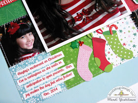 Doodlebug Design: Here Comes Santa Claus Christmas Eve Grid Style Scrapbook Layout by Mendi Yoshikawa