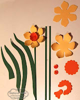 SU, Punch Art, Daffodil, 3-D flower