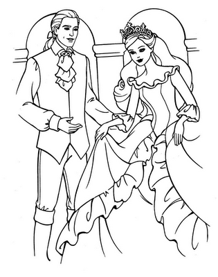 barbie and ken. Barbie and Ken - Coloring 6