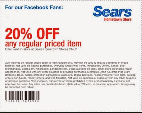  Sears  Printable Coupons  May 2022