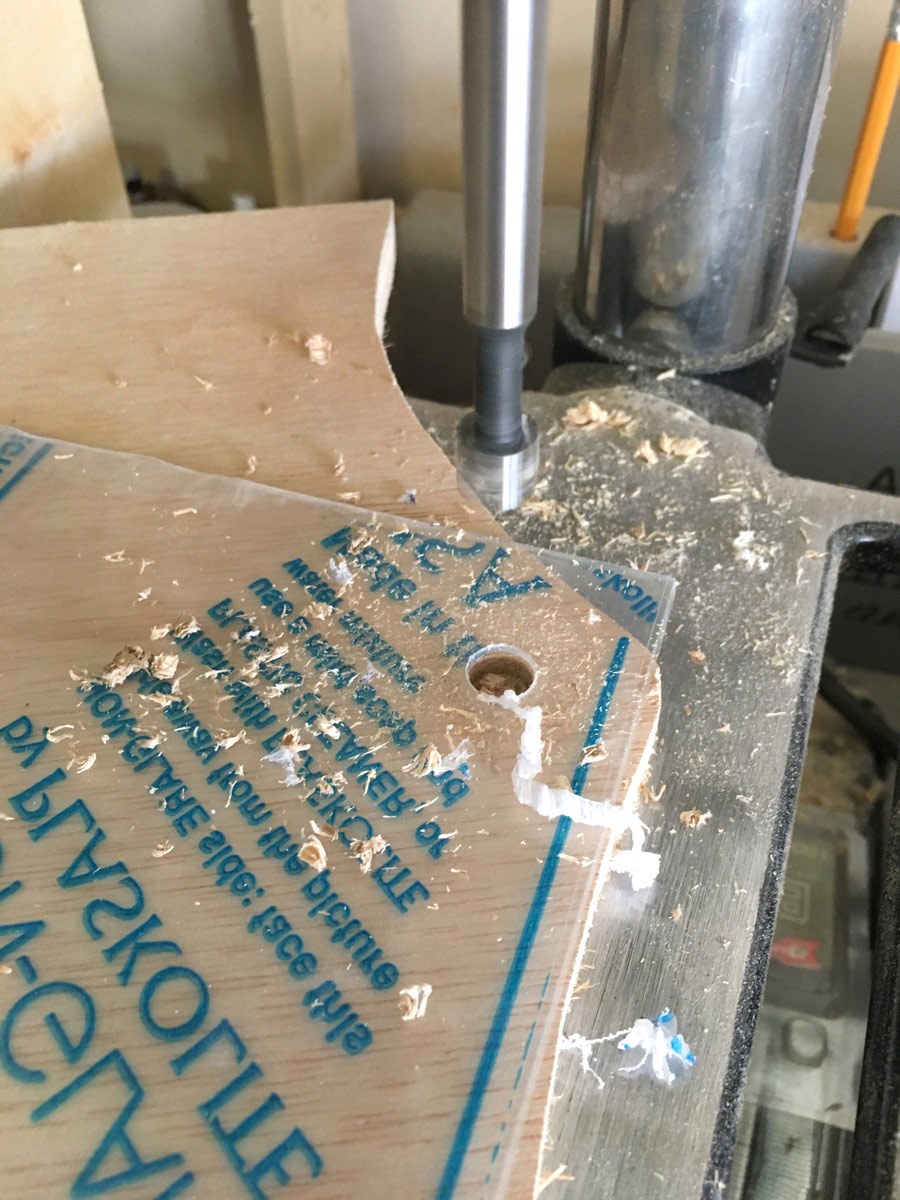 Drilling through plexiglass for photo frame
