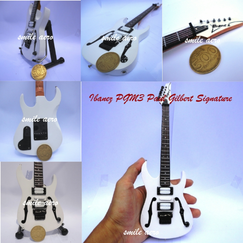 Miniatur Gitar  Ibanez PGM3 Paul Gilbert Signature 