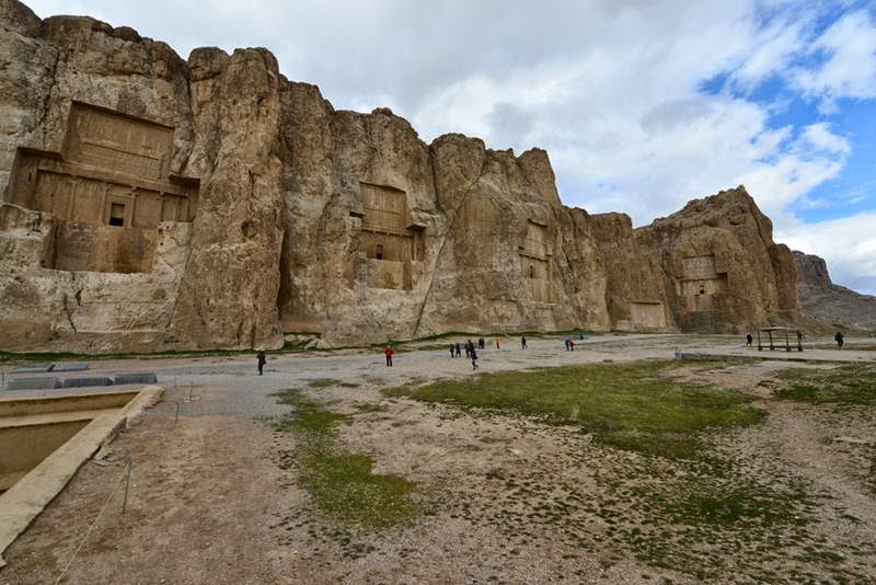 Naqsh-e Rostam or The Throne of Rustam is an ancient burial site for Persian Kings.