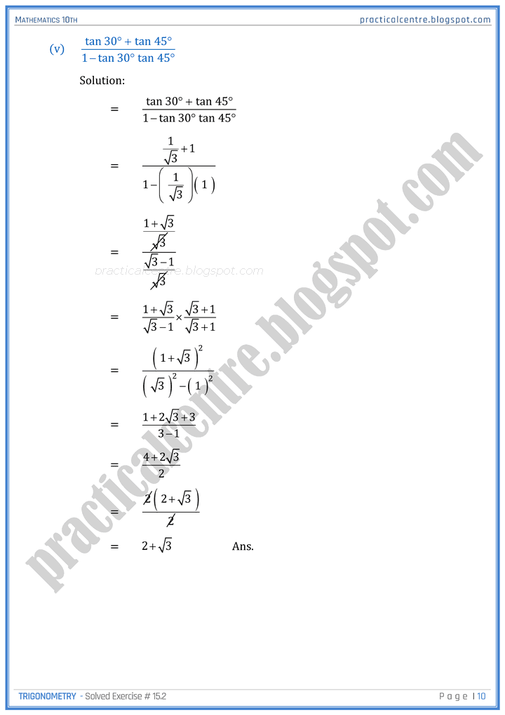 trigonometry-exercise-8-2-mathematics-10th