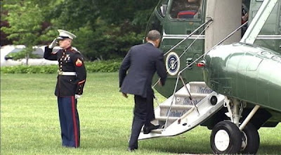 Obama's helicopter ride without reply respectfully