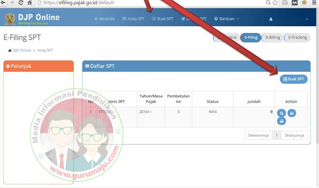 Pilih Buat SPT
