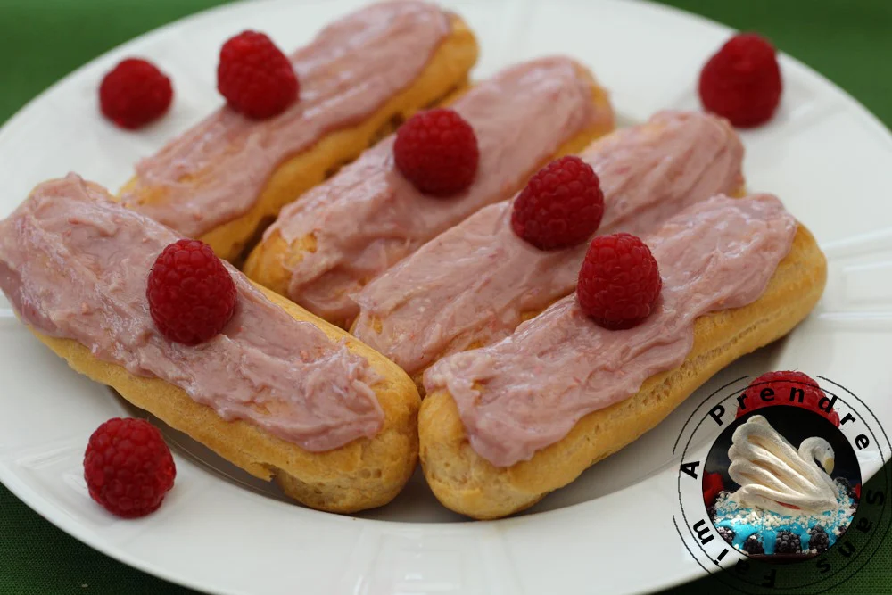 Éclairs aux framboises