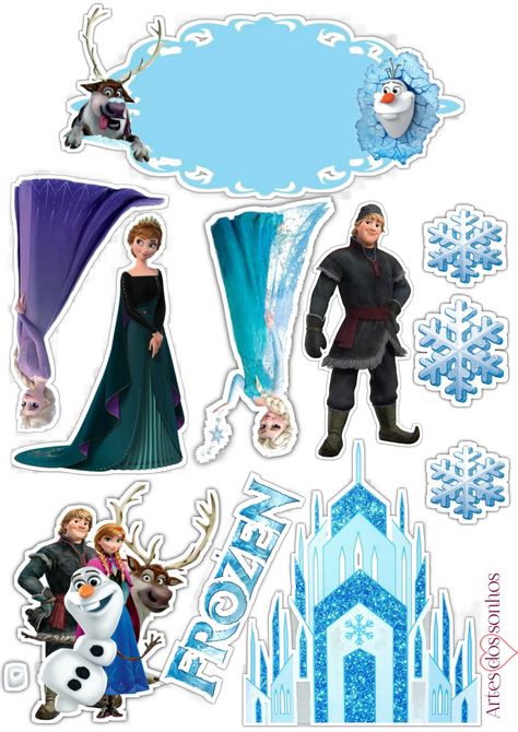 Frozen Free Printable Cake Toppers Oh My Fiesta In English