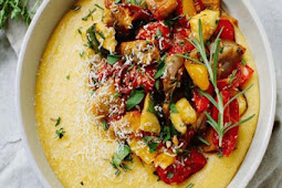 Parmesan Polenta with Roasted Vegetables