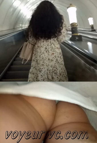 Upskirts 4829-4832 (Secretly taking an upskirt video of beautiful women on escalator)