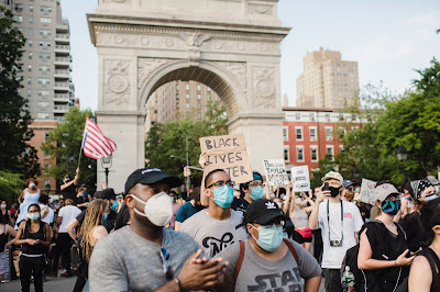 peaceful BLM protest in NYC.