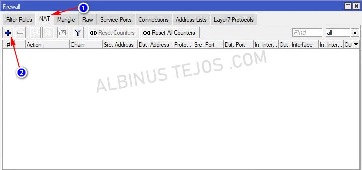 Pengaturan Firewall NAT MikroTik