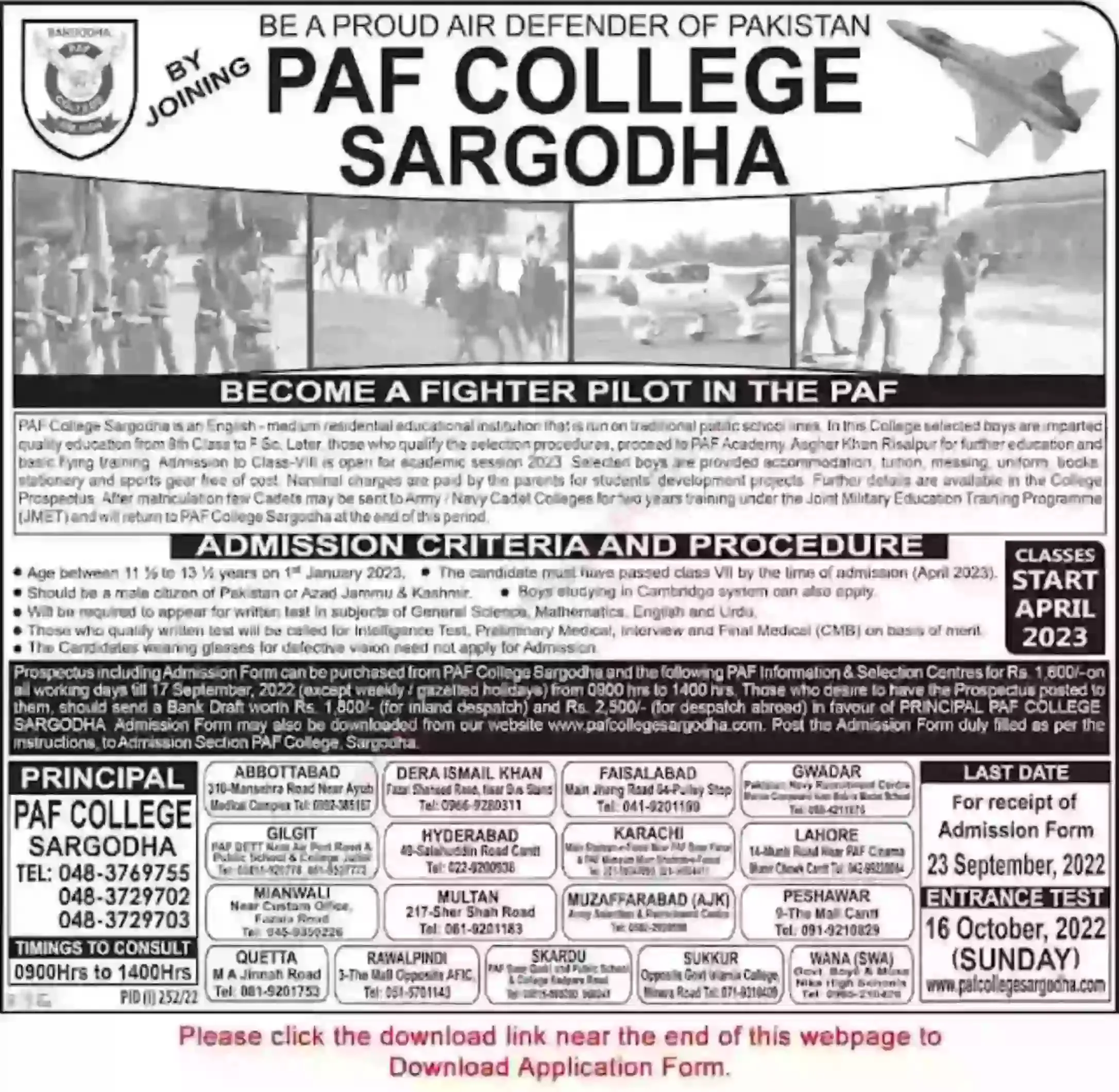 Latest Pakistan Airforce PAF Admissions In 2022