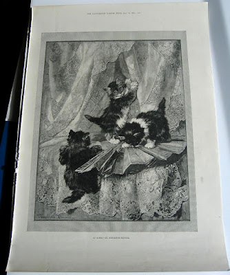 Henriette Ronner baby kitten antique print